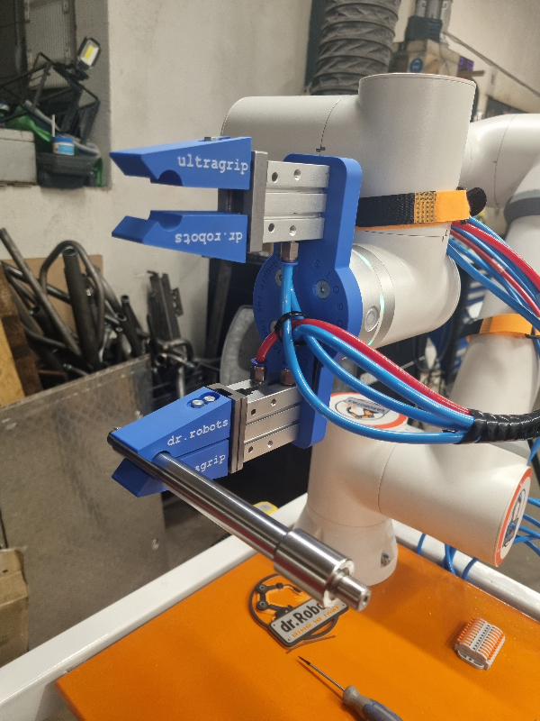 Grippers mounted on holder